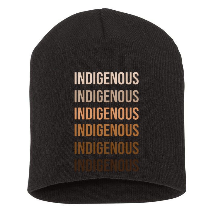 Matisyahu Indigenous Repeated Word Short Acrylic Beanie
