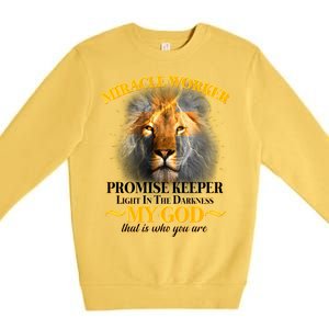 Miracle Worker Promise Keeper Lion Premium Crewneck Sweatshirt