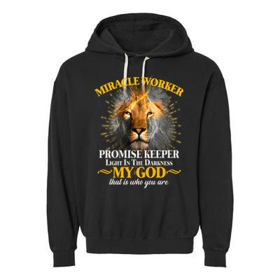 Miracle Worker Promise Keeper Lion Garment-Dyed Fleece Hoodie