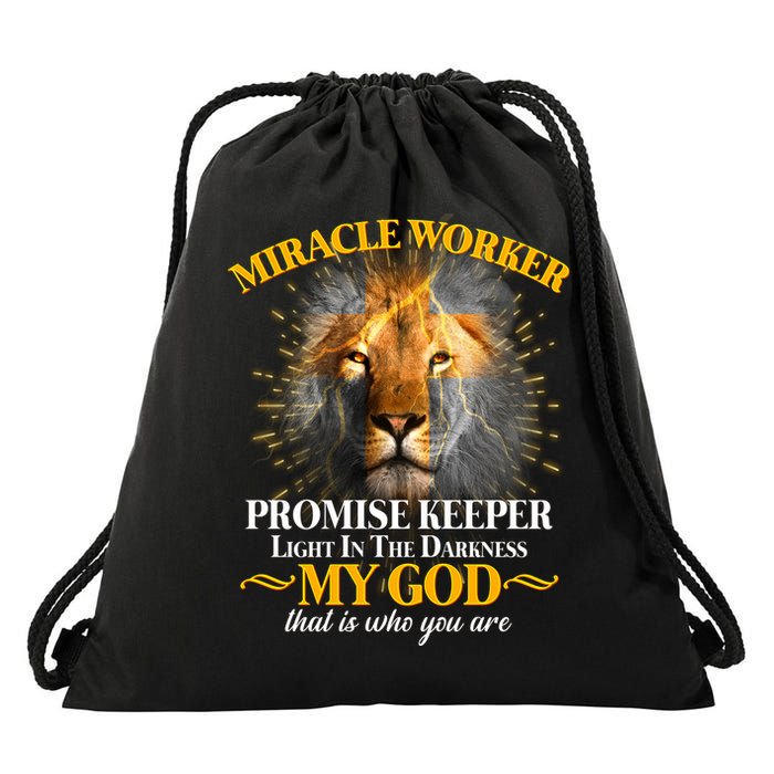 Miracle Worker Promise Keeper Lion Drawstring Bag