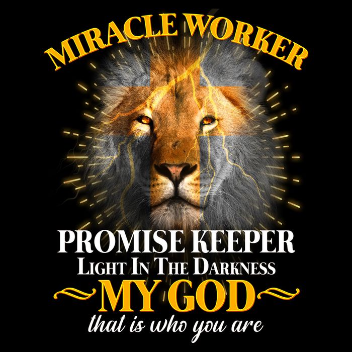 Miracle Worker Promise Keeper Lion Drawstring Bag