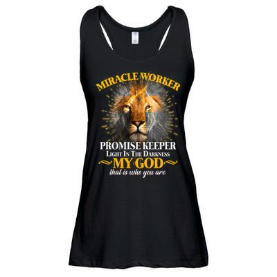 Miracle Worker Promise Keeper Lion Ladies Essential Flowy Tank