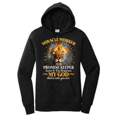 Miracle Worker Promise Keeper Lion Women's Pullover Hoodie