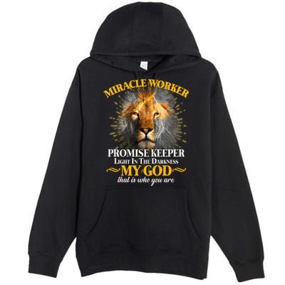 Miracle Worker Promise Keeper Lion Premium Pullover Hoodie