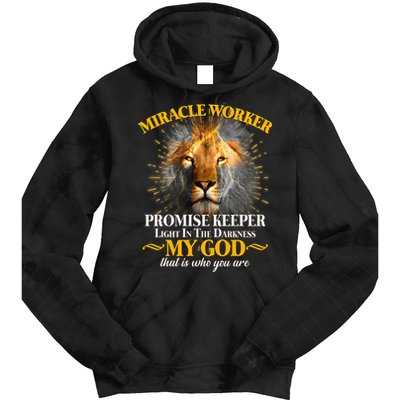 Miracle Worker Promise Keeper Lion Tie Dye Hoodie