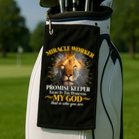 Miracle Worker Promise Keeper Lion Golf Towel