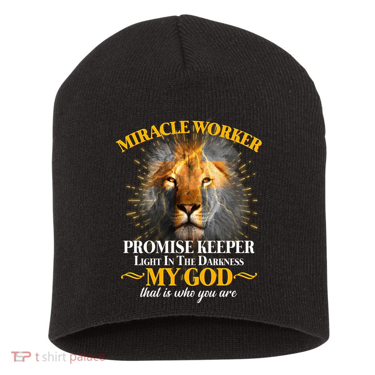 Miracle Worker Promise Keeper Lion Short Acrylic Beanie