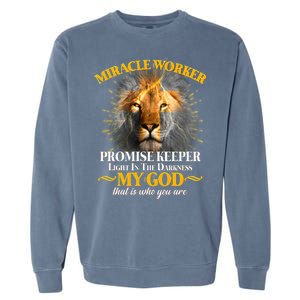 Miracle Worker Promise Keeper Lion Garment-Dyed Sweatshirt