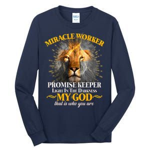 Miracle Worker Promise Keeper Lion Tall Long Sleeve T-Shirt