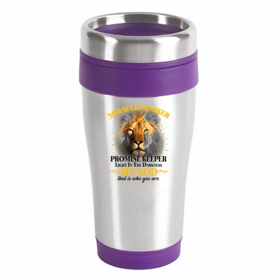 Miracle Worker Promise Keeper Lion 16oz Travel Tumbler