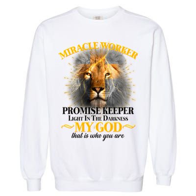 Miracle Worker Promise Keeper Lion Garment-Dyed Sweatshirt