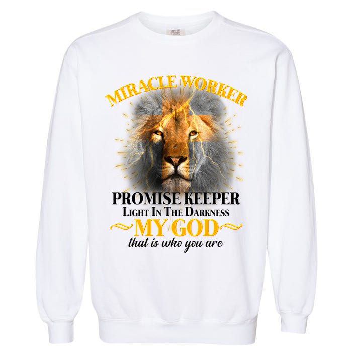 Miracle Worker Promise Keeper Lion Garment-Dyed Sweatshirt