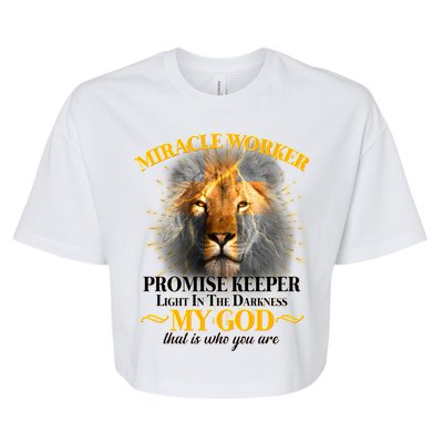 Miracle Worker Promise Keeper Lion Bella+Canvas Jersey Crop Tee