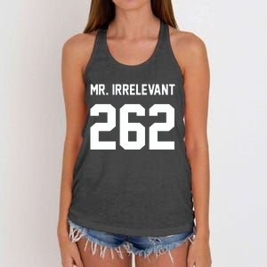 Mr Irrelevant San Francisco 262 Brock Hard Women's Knotted Racerback Tank