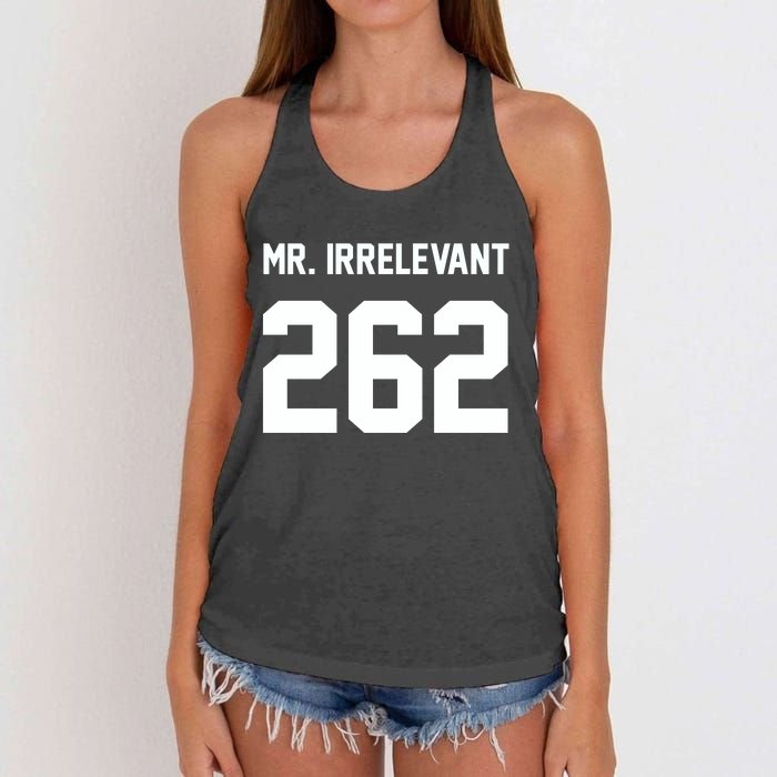 Mr Irrelevant San Francisco 262 Brock Hard Women's Knotted Racerback Tank