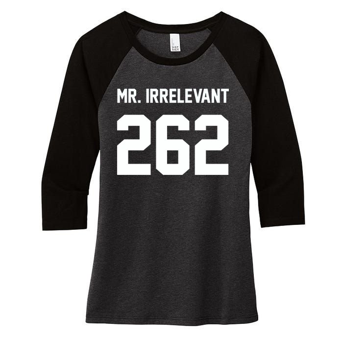 Mr Irrelevant San Francisco 262 Brock Hard Women's Tri-Blend 3/4-Sleeve Raglan Shirt