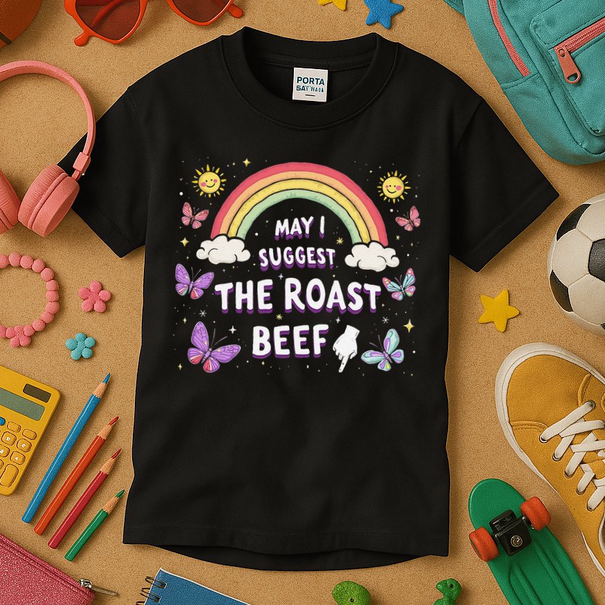 May I Suggest The Roast Beef Funny Inappropriate Adult Humor Kids T-Shirt