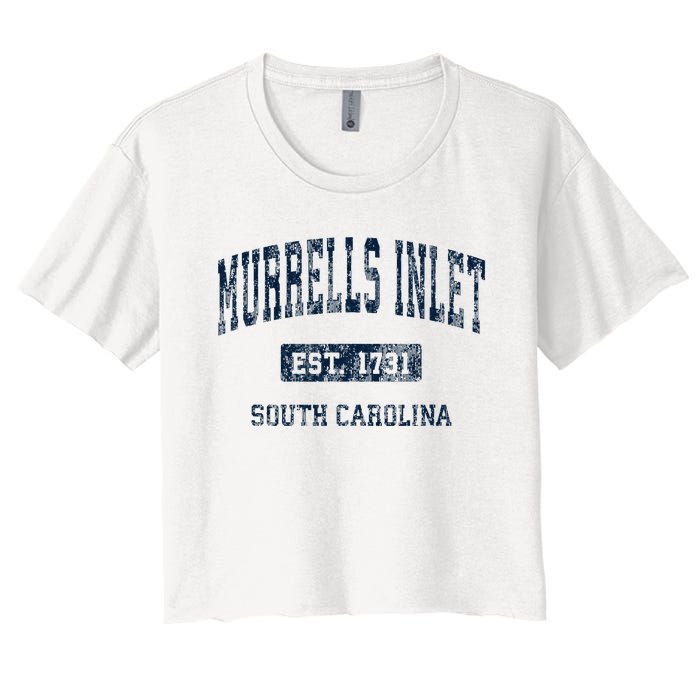 Murrells Inlet South Carolina Sc Vintage Athletic Sports Women's Crop Top Tee