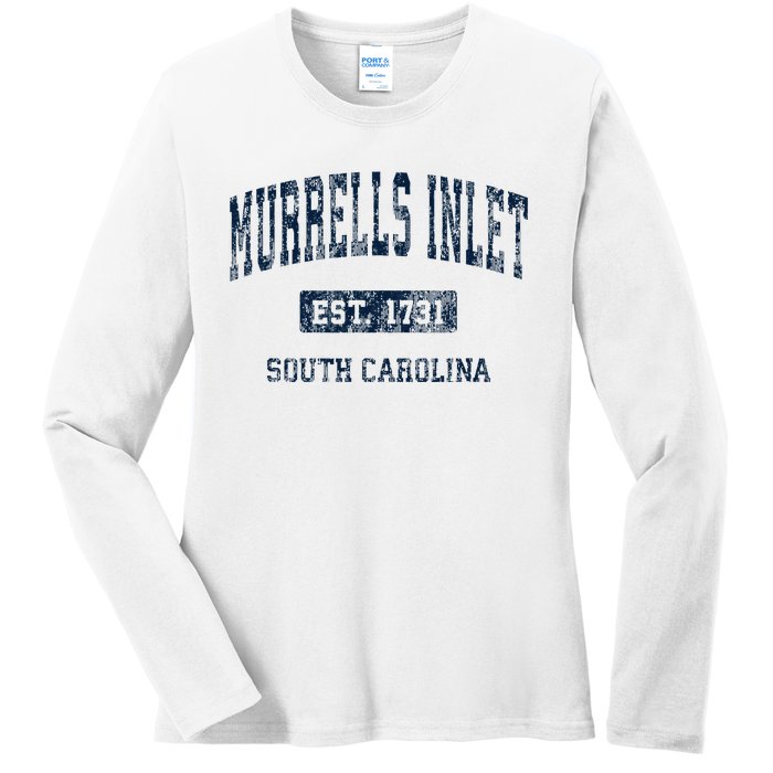 Murrells Inlet South Carolina Sc Vintage Athletic Sports Ladies Long Sleeve Shirt