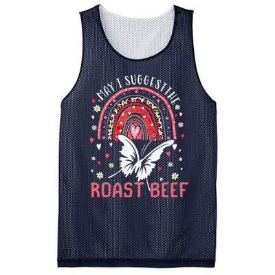 May I Suggest The Roast Beef Funny Rainbow Mesh Reversible Basketball Jersey Tank