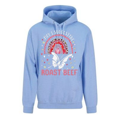 May I Suggest The Roast Beef Funny Rainbow Unisex Surf Hoodie