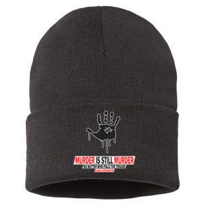 Murder Is Still Murder No Matter Who Pulls The Trigger Sustainable Knit Beanie