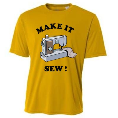 Make It Sew Funny Sewing Machine Joke Cooling Performance Crew T-Shirt