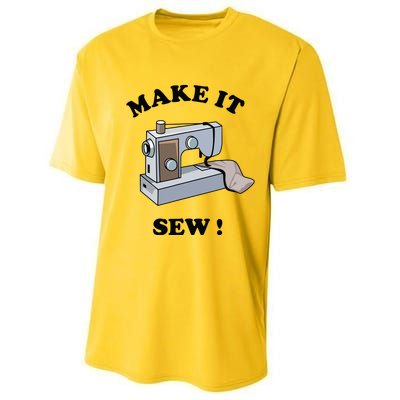 Make It Sew Funny Sewing Machine Joke Performance Sprint T-Shirt