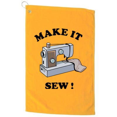 Make It Sew Funny Sewing Machine Joke Platinum Collection Golf Towel