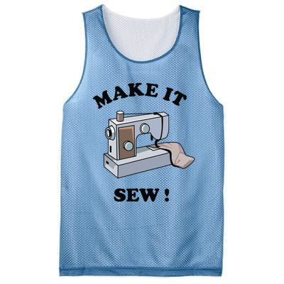 Make It Sew Funny Sewing Machine Joke Mesh Reversible Basketball Jersey Tank