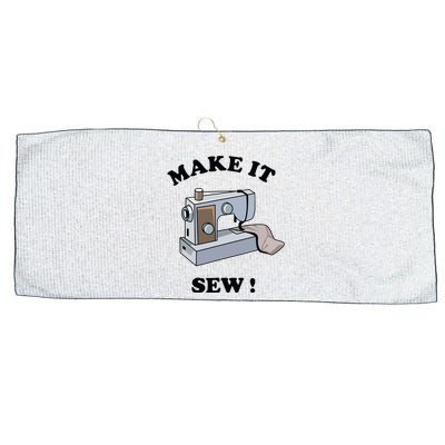 Make It Sew Funny Sewing Machine Joke Large Microfiber Waffle Golf Towel