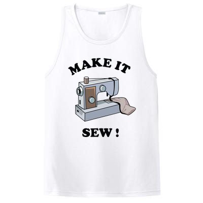 Make It Sew Funny Sewing Machine Joke PosiCharge Competitor Tank