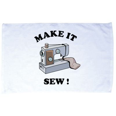 Make It Sew Funny Sewing Machine Joke Microfiber Hand Towel