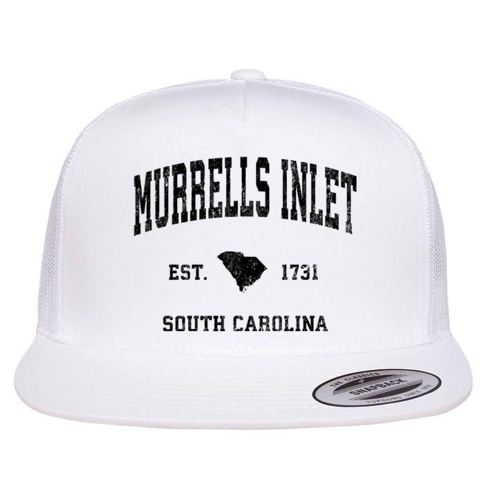 Murrells Inlet South Carolina Sc Vintage Established Athletic Sport Flat Bill Trucker Hat