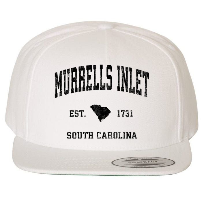 Murrells Inlet South Carolina Sc Vintage Established Athletic Sport Wool Snapback Cap