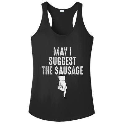 May I Suggest The Sausage Ladies PosiCharge Competitor Racerback Tank