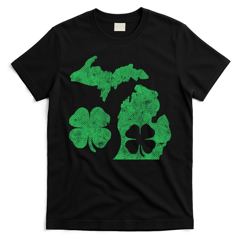 Michigan Irish Shamrock St Patricks Day Saint Paddys T-Shirt