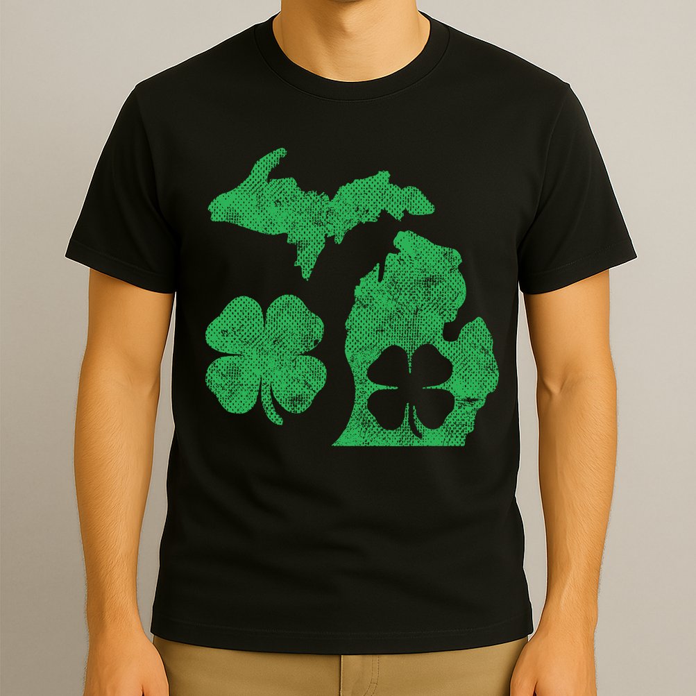 Michigan Irish Shamrock St Patricks Day Saint Paddys T-Shirt