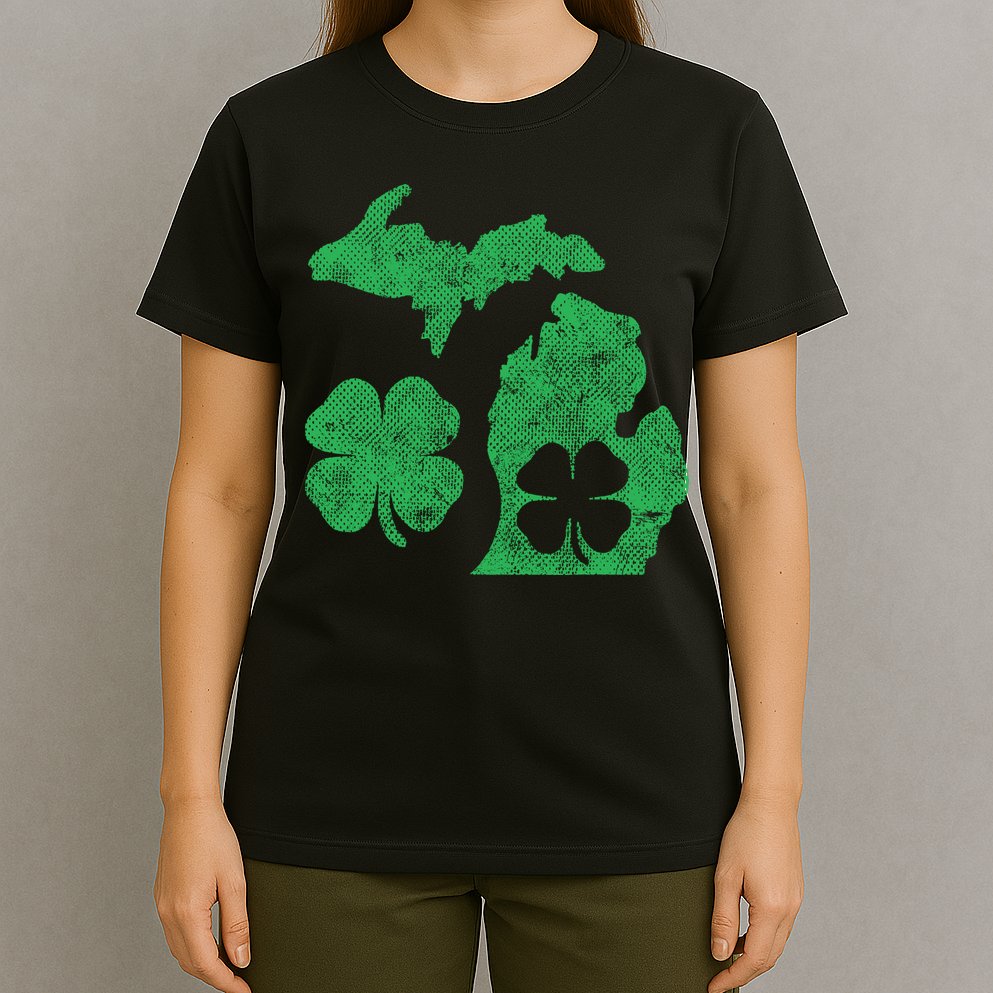 Michigan Irish Shamrock St Patricks Day Saint Paddys T-Shirt