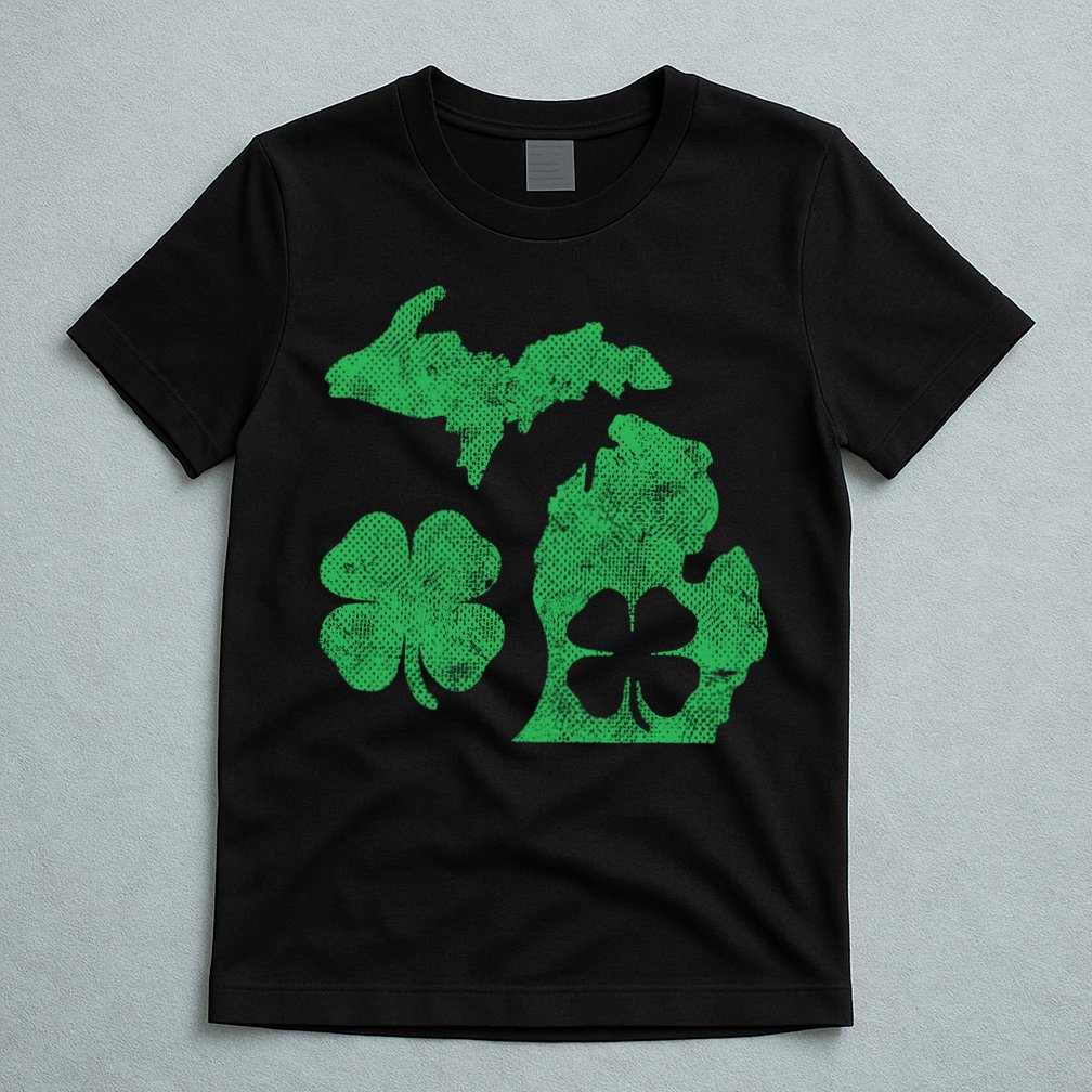 Michigan Irish Shamrock St Patricks Day Saint Paddys T-Shirt