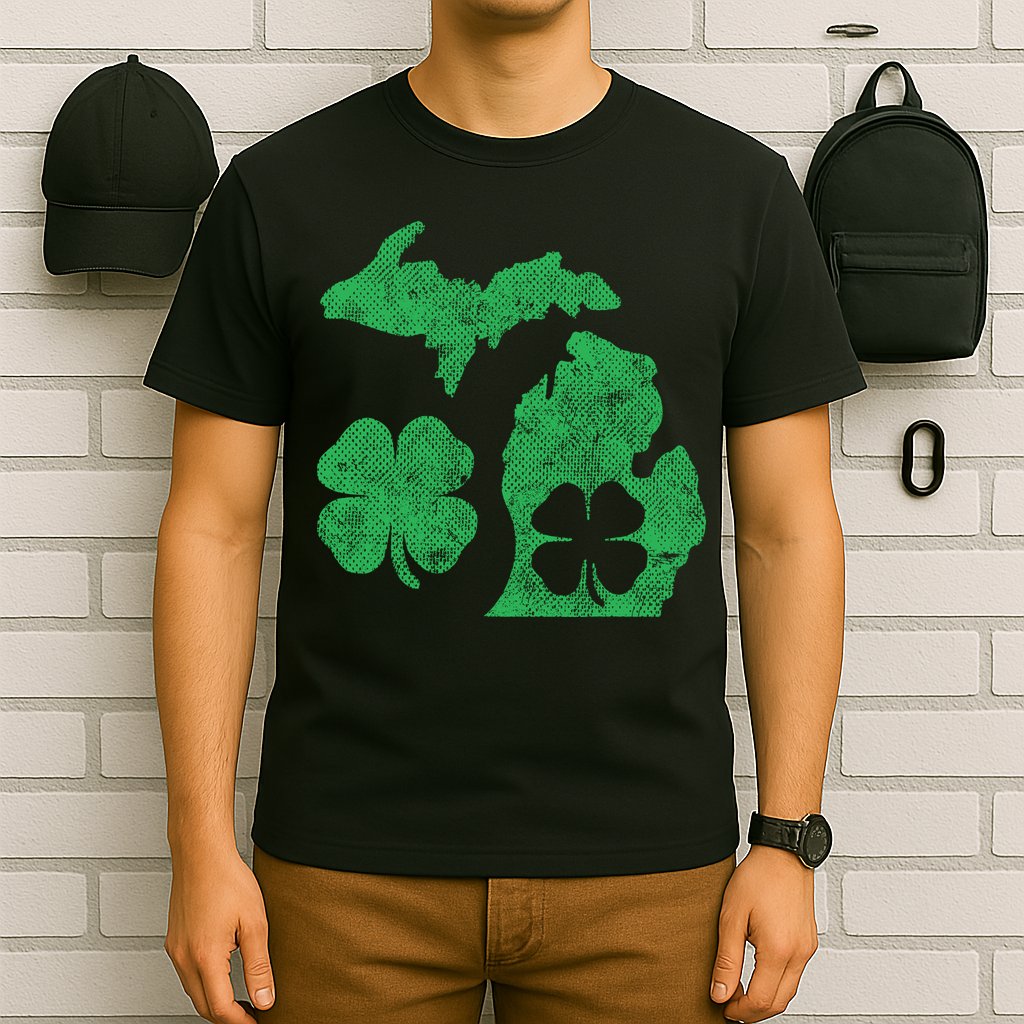 Michigan Irish Shamrock St Patricks Day Saint Paddys T-Shirt