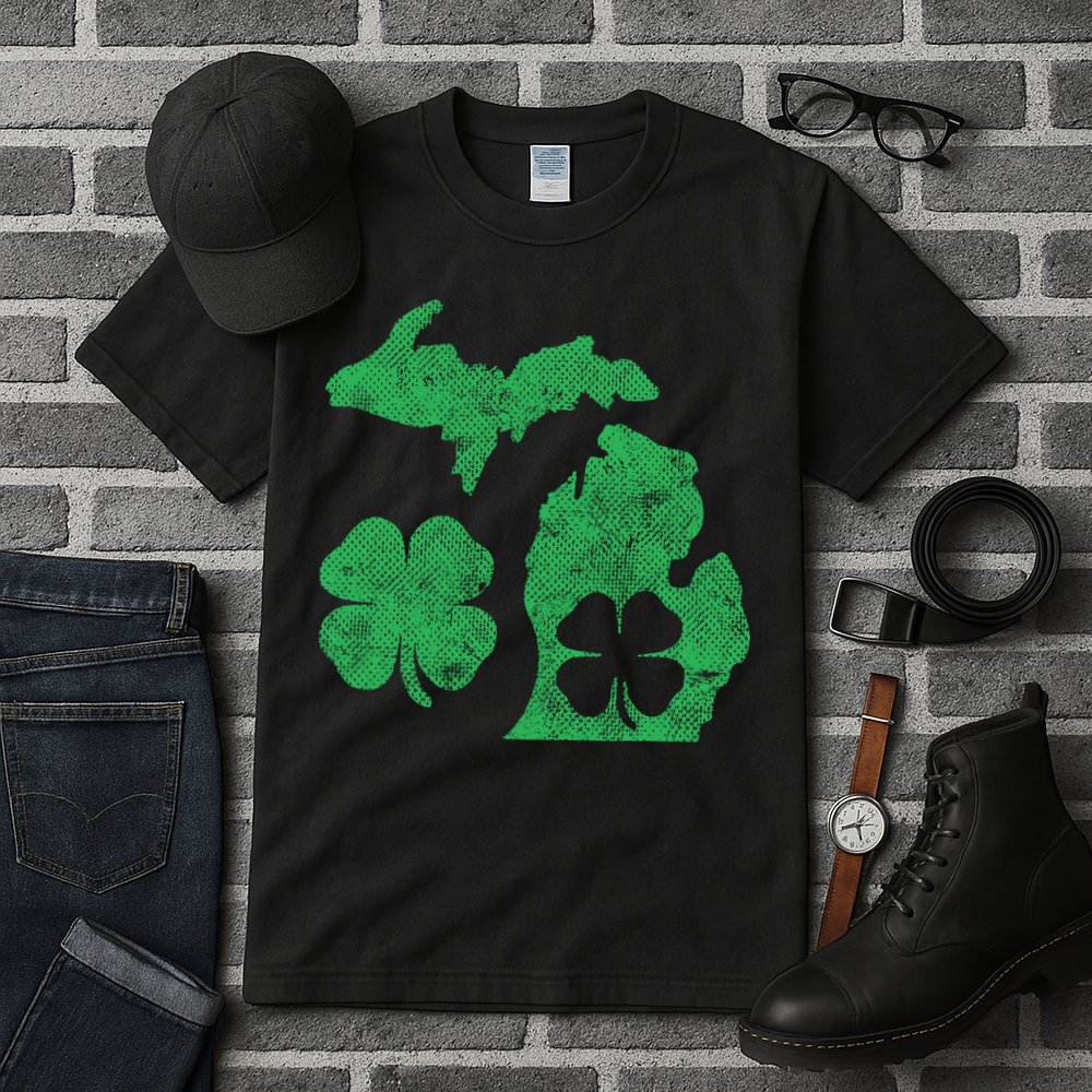 Michigan Irish Shamrock St Patricks Day Saint Paddys Tall T-Shirt