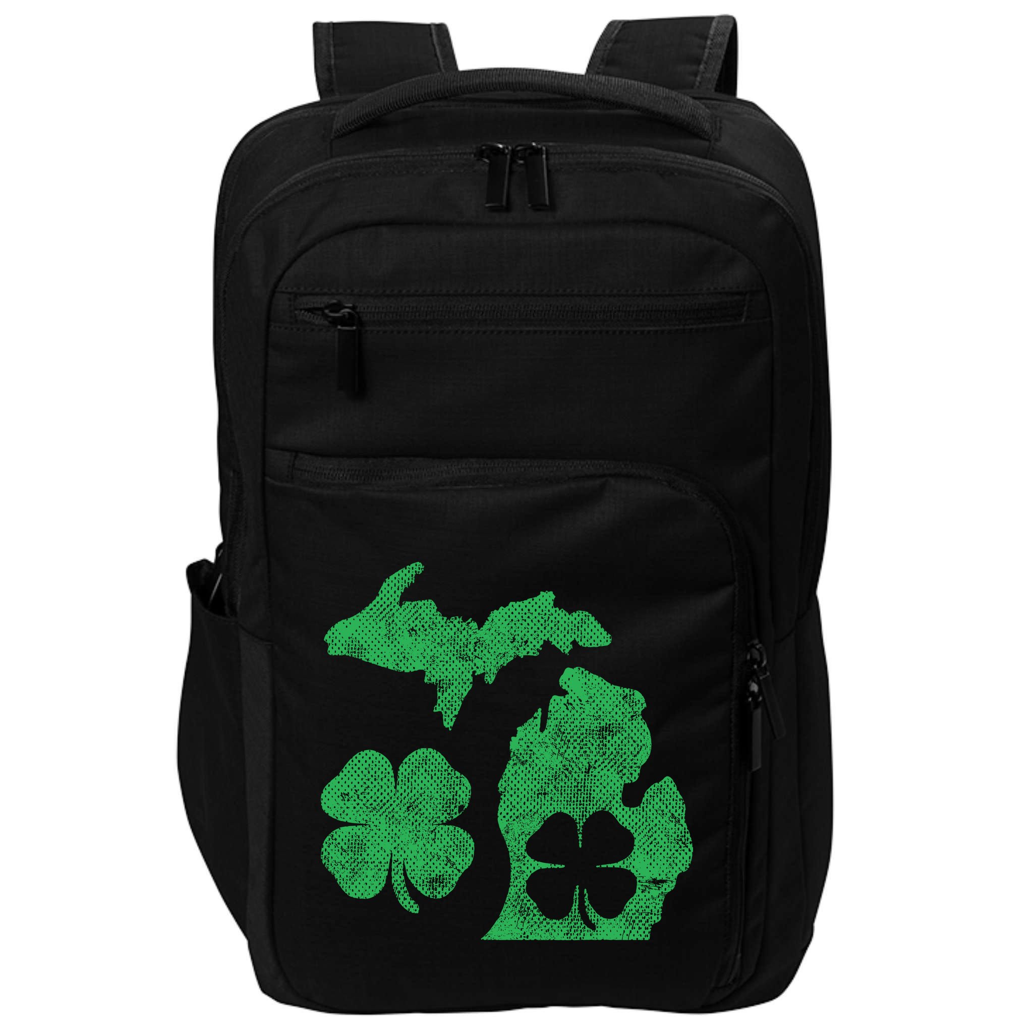 Michigan Irish Shamrock St Patricks Day Saint Paddys Impact Tech Backpack