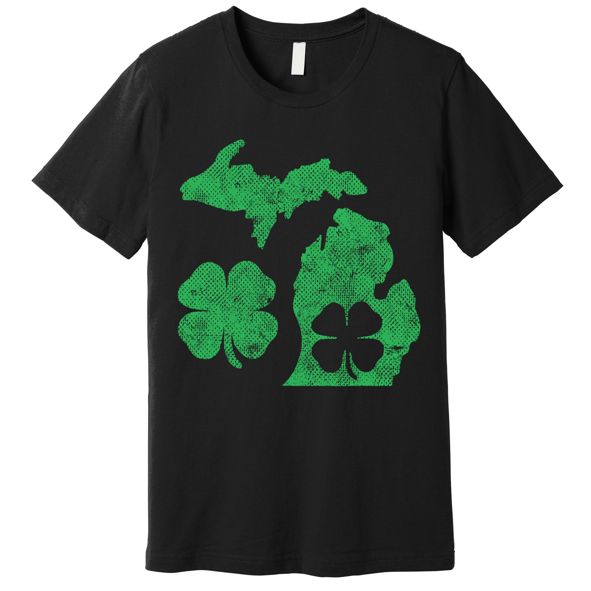 Michigan Irish Shamrock St Patricks Day Saint Paddys Premium T-Shirt