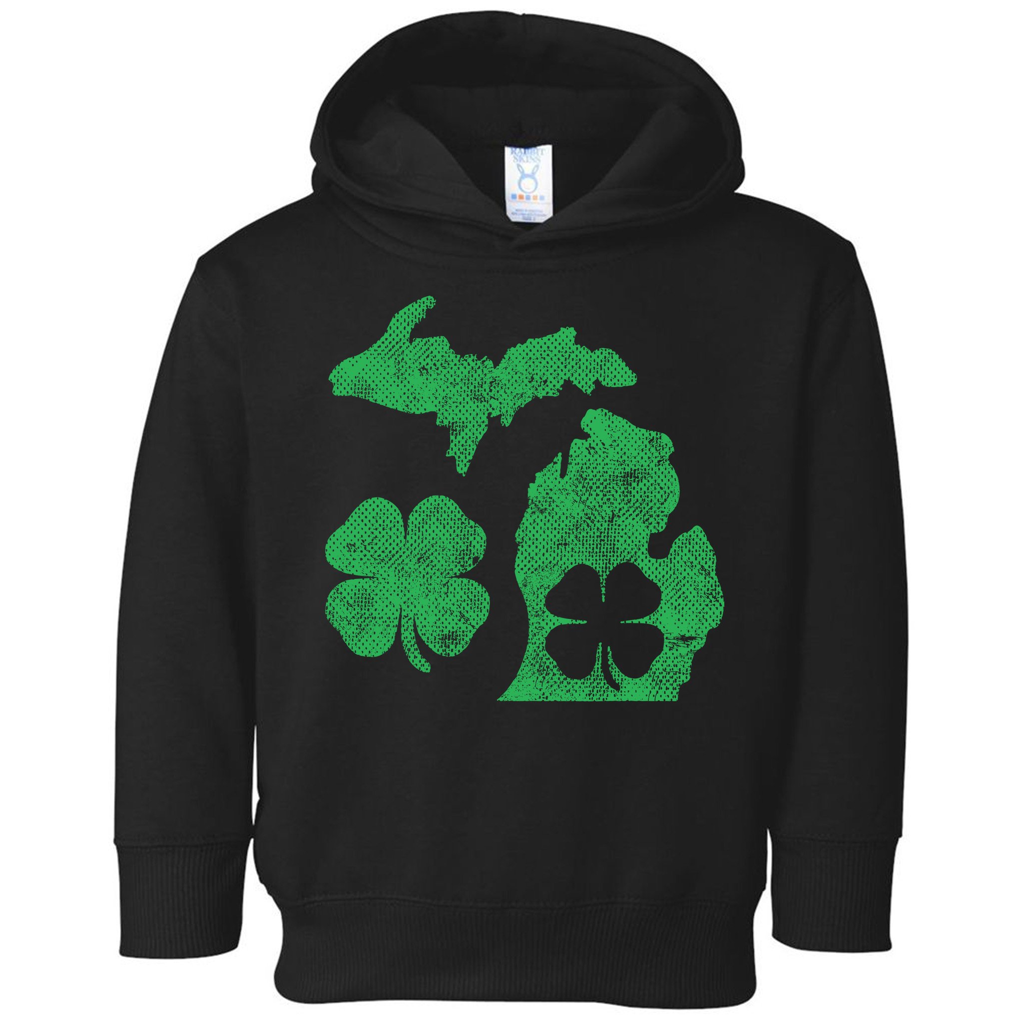 Michigan Irish Shamrock St Patricks Day Saint Paddys Toddler Hoodie