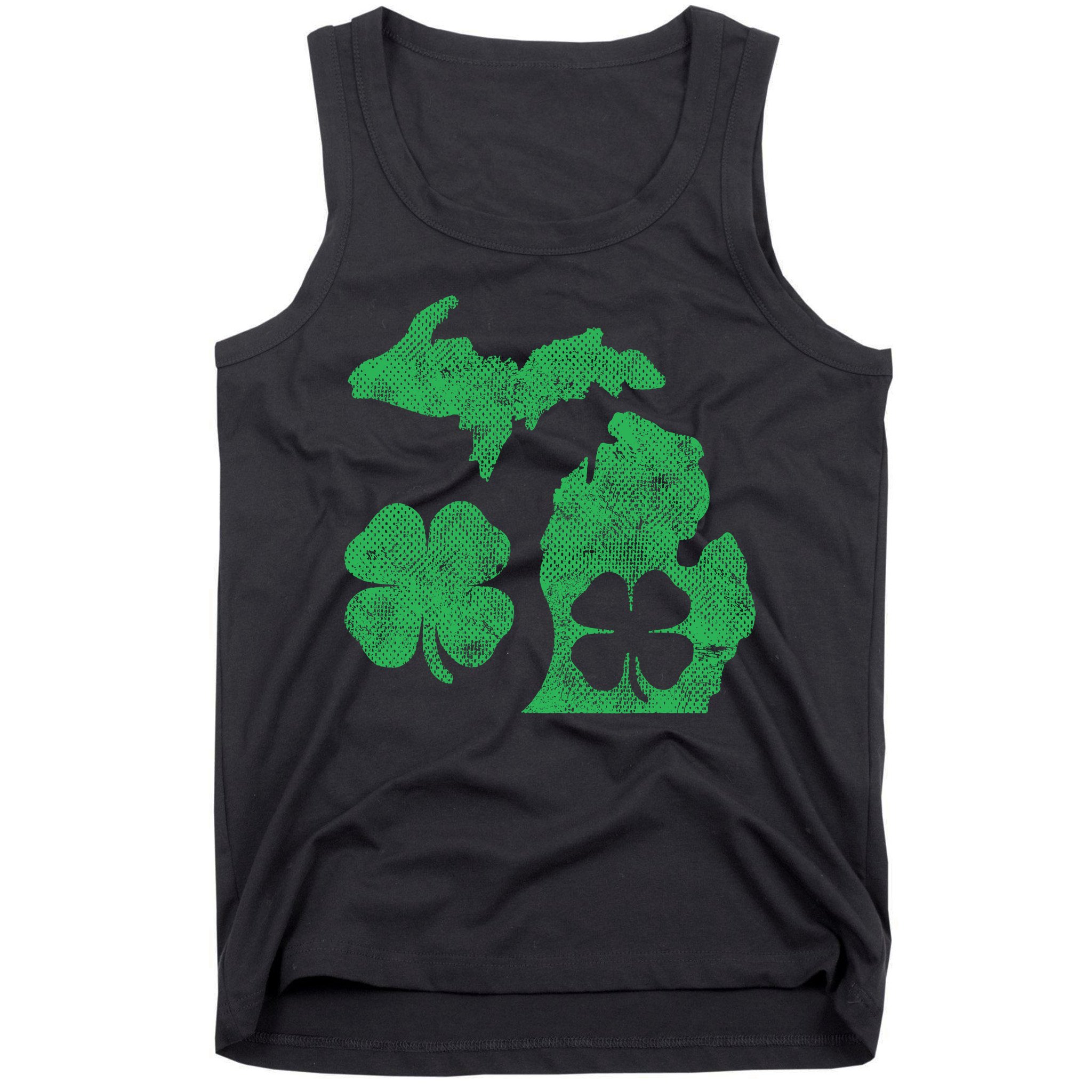 Michigan Irish Shamrock St Patricks Day Saint Paddys Tank Top