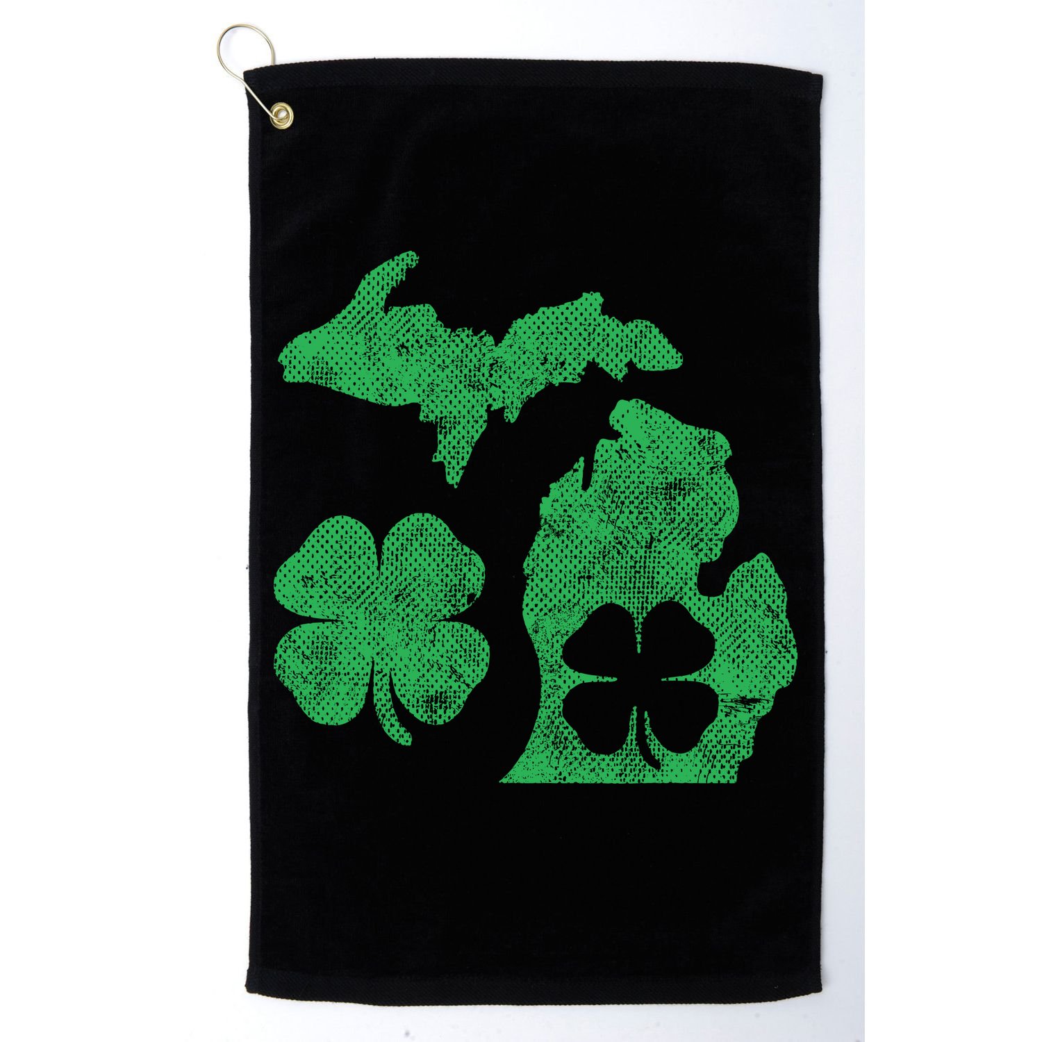Michigan Irish Shamrock St Patricks Day Saint Paddys Golf Towel
