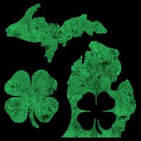 Michigan Irish Shamrock St Patricks Day Saint Paddys Women's V-Neck T-Shirt