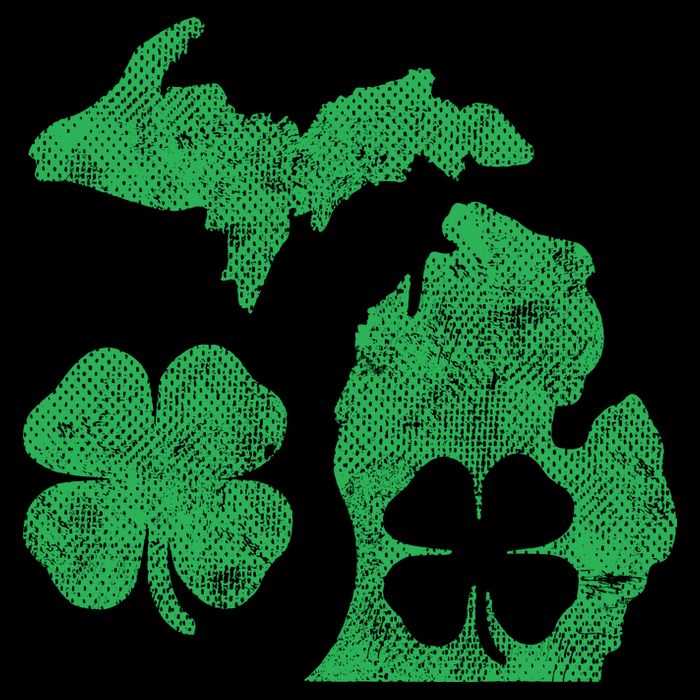 Michigan Irish Shamrock St Patricks Day Saint Paddys Women's V-Neck T-Shirt