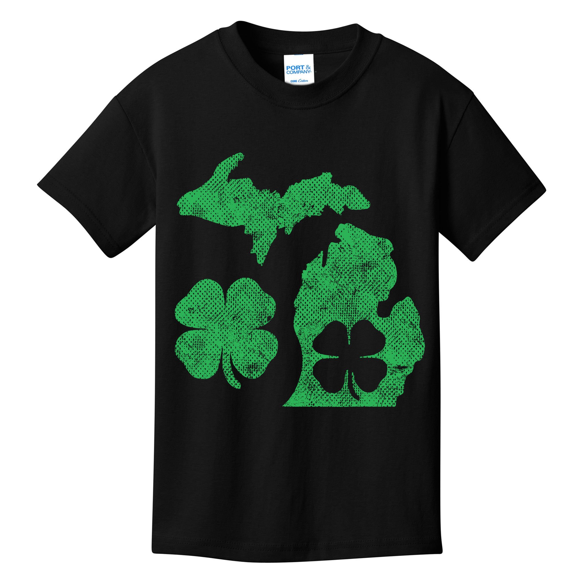 Michigan Irish Shamrock St Patricks Day Saint Paddys Kids T-Shirt